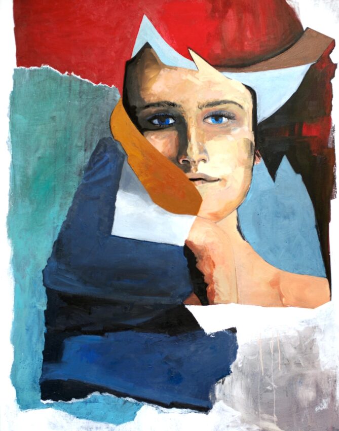 Extreme Exposure 2006 53.5h x 42w in. oil on canvas