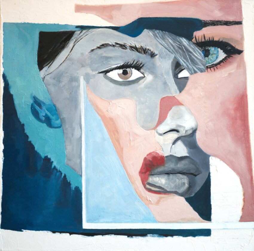 Left Over Salmon Blues 2008 16h x16w in. oil on linen SOLD